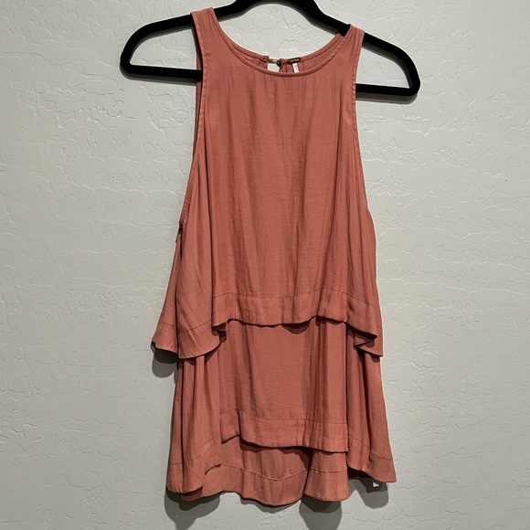 Free People Layered Tank with Open Back in Terracotta, Size Small - Picture 1 of 8